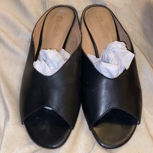 Madewell 9.5 mules leather black
